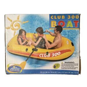 The Wet Set INTEX Club 300 Boat 83”x46”x16” New